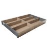 AMBIA-LINE Divisor e organizador de gavetas, com 6 compartimentos. Padrões variados - Carvalho nebraska / cinza orion