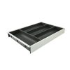 AMBIA-LINE Divisor e organizador  de gavetas, com 4 compartimentos. Padrões variados - Branco seda / cinza orion