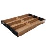 AMBIA-LINE Divisor e organizador de gavetas, com 6 compartimentos. Padrões variados - Nogueira tennessee / preto terra