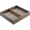 AMBIA-LINE Divisor e organizador de gavetas, com 2 compartimentos. Padrões variados - Carvalho nebraska / cinza orion