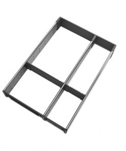 ORGA-LINE Organizador em inox para gavetas, com 4 compartimentos. Profundidade de até 42,6 cm.