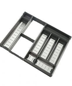 ORGA-LINE Organizador em inox para gavetas, com 10 compartimentos. Profundidade de até 42,5 cm.