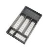 ORGA-LINE Organizador em inox para gavetas, com 6 compartimentos. Profundidade de até 47,6 cm.
