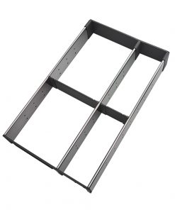 ORGA-LINE Organizador em inox para gavetas, com 4 compartimentos. Profundidade de até 47,6 cm.