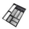 ORGA-LINE Organizador em inox para gavetas, com 8 compartimentos. Profundidade de até 52,6 cm.