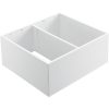 AMBIA-LINE Divisor e organizador  de gavetas, com 2 compartimentos. Padrões variados - Branco seda