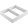 AMBIA-LINE Divisor e organizador  de gavetas, com 2 compartimentos. Padrões variados - Branco seda