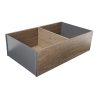 AMBIA-LINE Divisor e organizador de gavetas, com 2 compartimentos em. Padrões variados - Carvalho nebraska / cinza orion