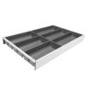 AMBIA-LINE Divisor e organizador  de gavetas, com 6 compartimentos. Padrões variados - Branco seda / cinza orion