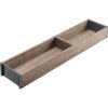 AMBIA-LINE Divisor e organizador de gavetas, com 2  compartimentos. Padrões variados - Carvalho nebraska / cinza orion