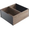 AMBIA-LINE Divisor e organizador de gavetas, com 2 compartimentos. Padrões variados - Carvalho nebraska / cinza orion
