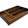 AMBIA-LINE Divisor e organizador de gavetas, com 4 compartimentos. Padrões variados - Nogueira tennessee / preto terra